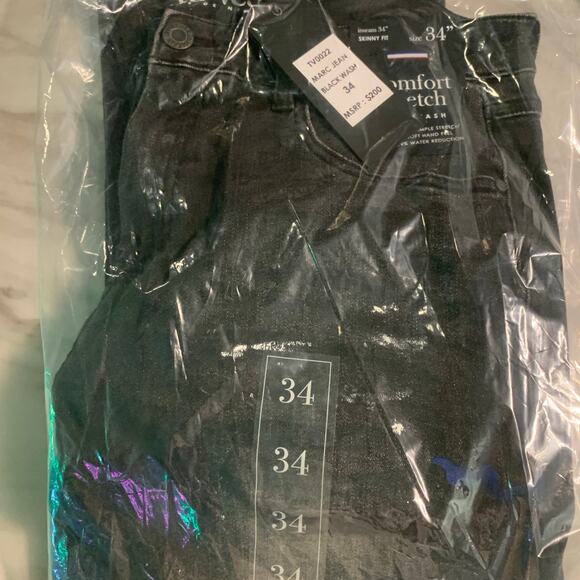 Si Tu Veux Superstack Black Wash Mens Jeans Size 34 - Picture 12 of 12